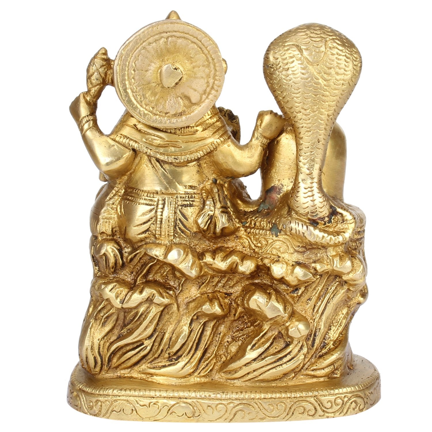 Svarup Brass Ganesh Ji With Shivling Ganesha With Shiva Shivling Ganpati Murti Idol Statue Sculpture 5 Inches